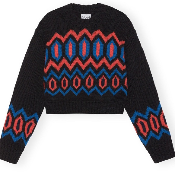 GANNI Chunky Geometric Sweater Small/Medium - Picture 4 of 6